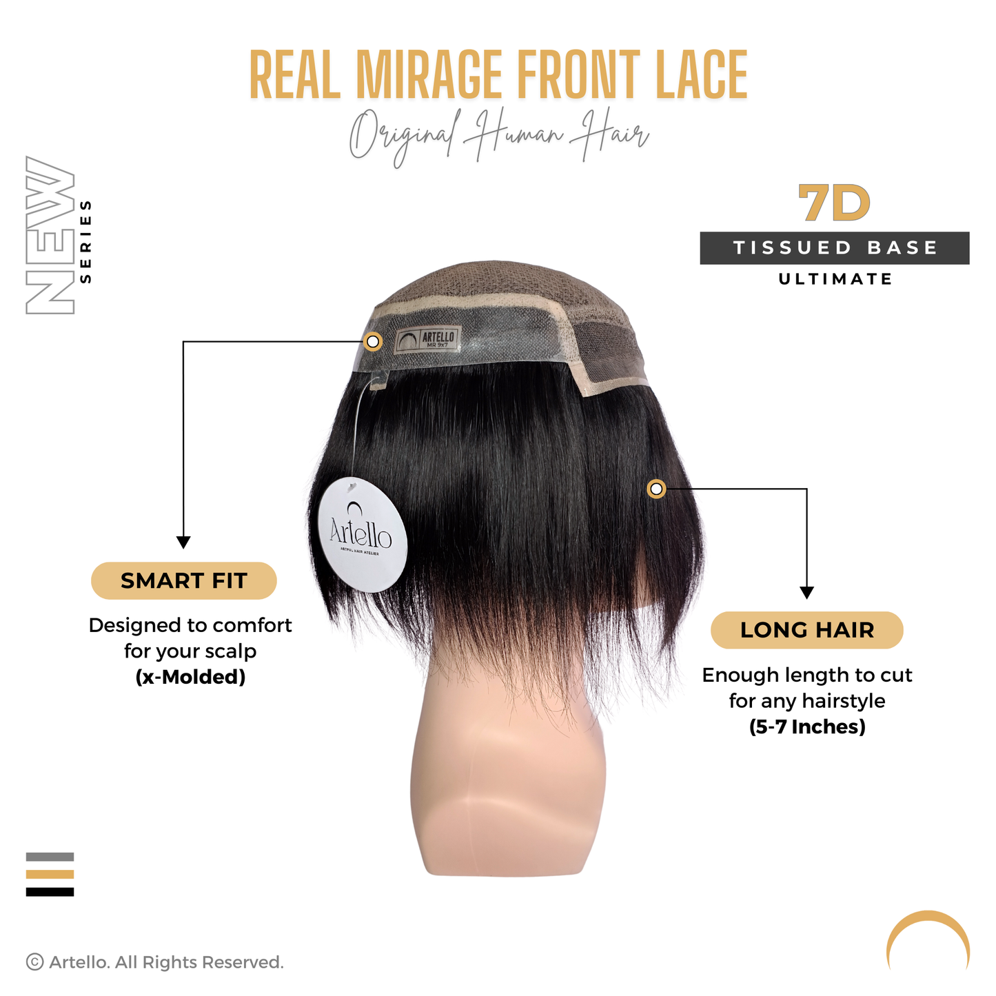 Artello REAL MIRAGE FRONT LACE Hair Patch for Men