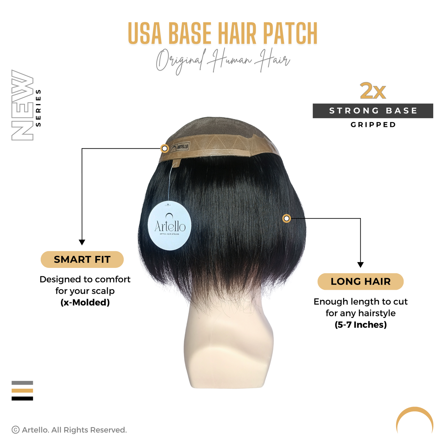 Artello USA BASE Smart Hair Patch for Men
