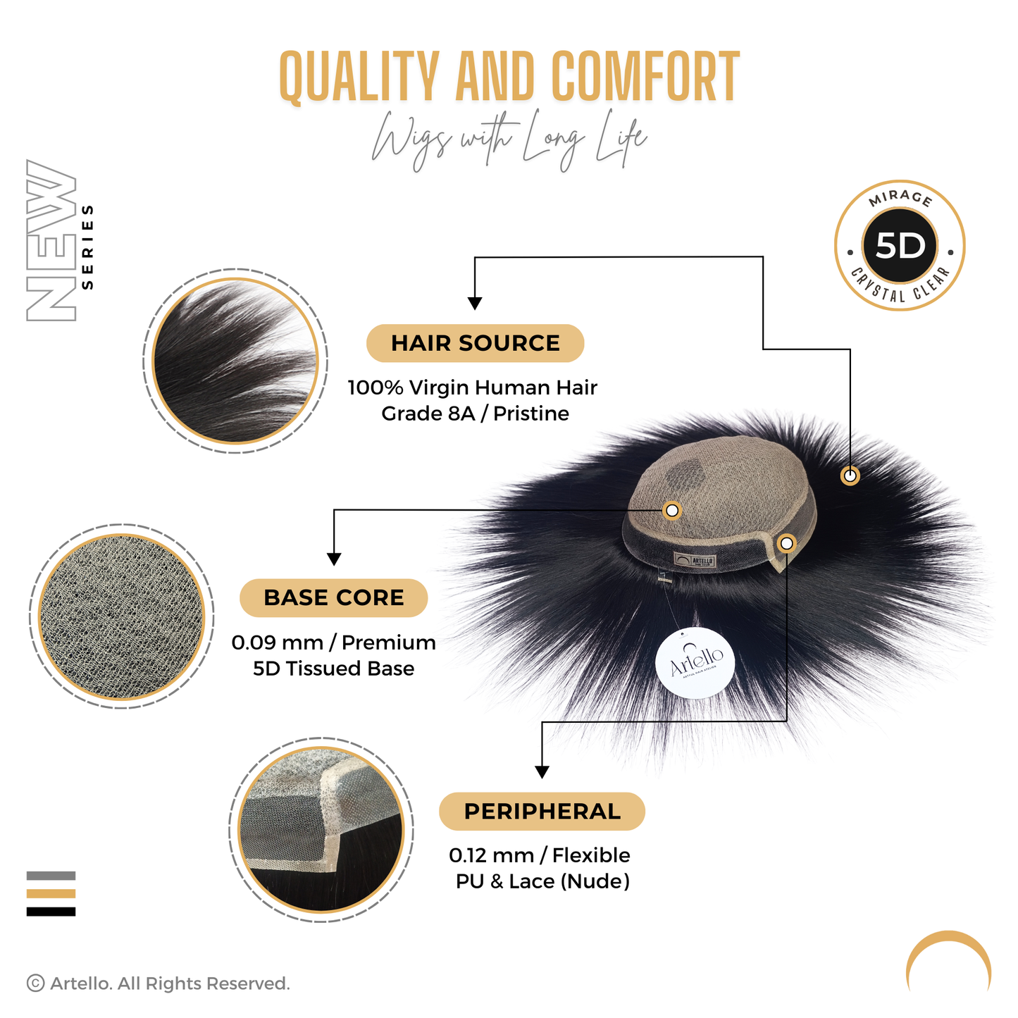 Artello AUSTRALIAN MIRAGE FRONT LACE Hair Patch for Men