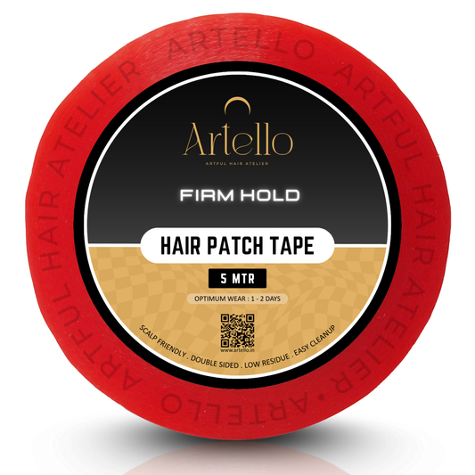 Artello® Firm Hold HAIR PATCH TAPE for Men, Double-Sided Transparent Poly Tape