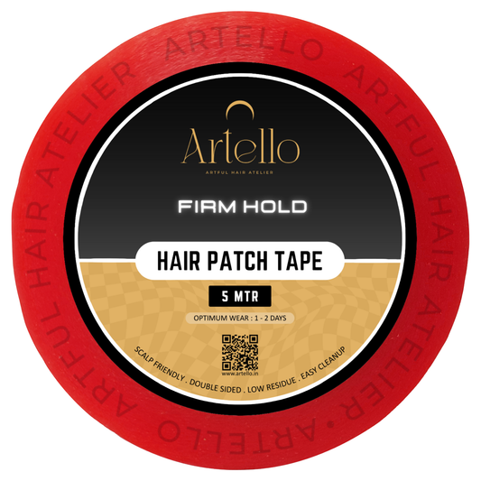 Artello® Firm Hold HAIR PATCH TAPE for Men, Double-Sided Transparent Poly Tape