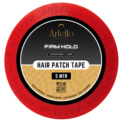 Artello® Firm Hold HAIR PATCH TAPE for Men, Double-Sided Transparent Poly Tape