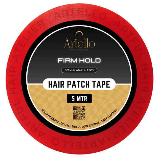 Artello® Firm Hold HAIR PATCH TAPE for Men, Double-Sided Transparent Poly Tape