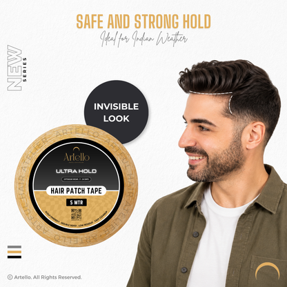 Artello® Ultra Hold HAIR PATCH TAPE for Men, Double-Sided Cotton-Cloth Tape