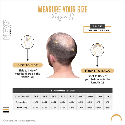 Artello® FINE MONO Hair Patch for Men