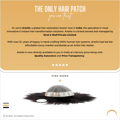 Artello® FINE MONO Hair Patch for Men