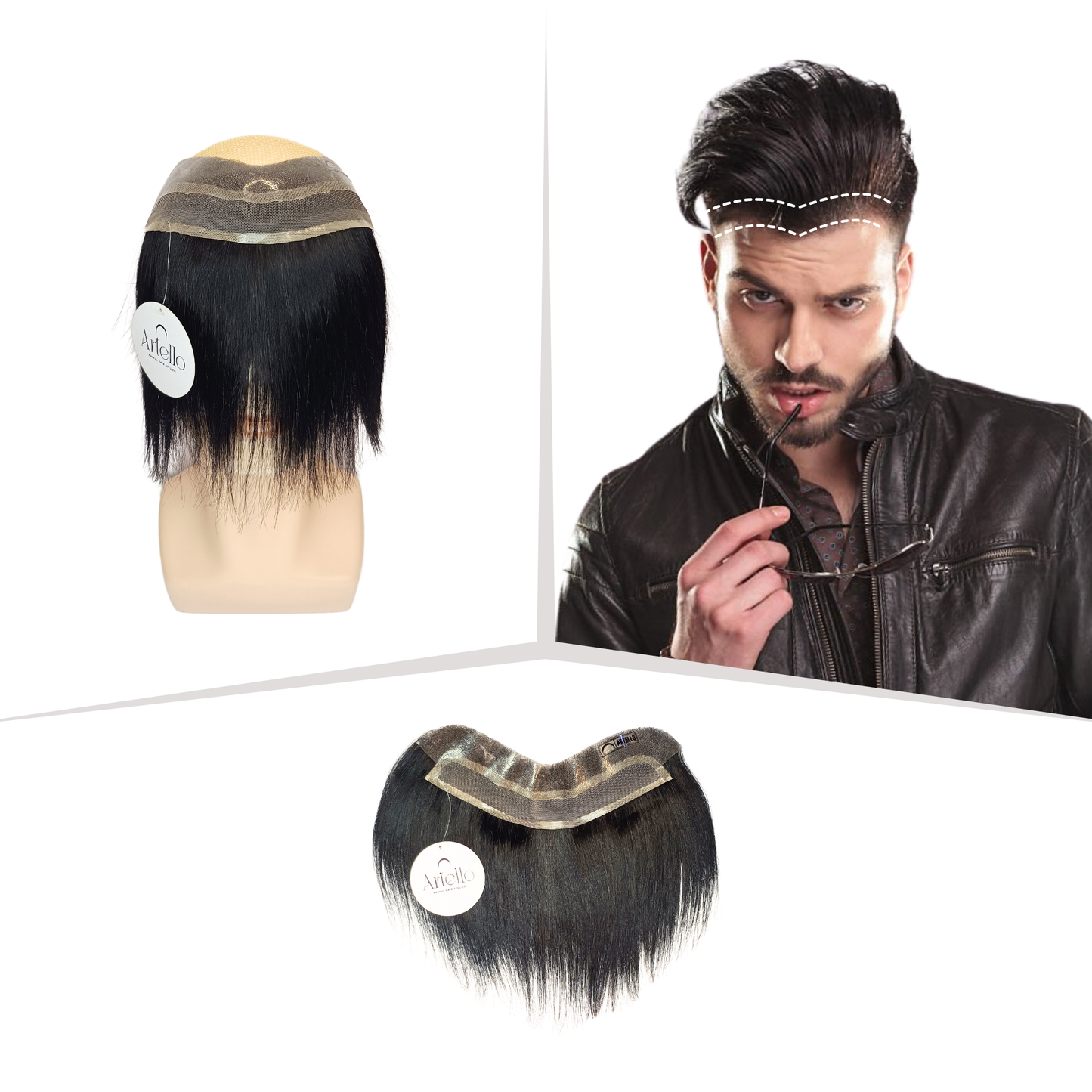 Artello LACE FRONTAL Unisex Hairline Cover Up Hair Patch for Receding Frontline