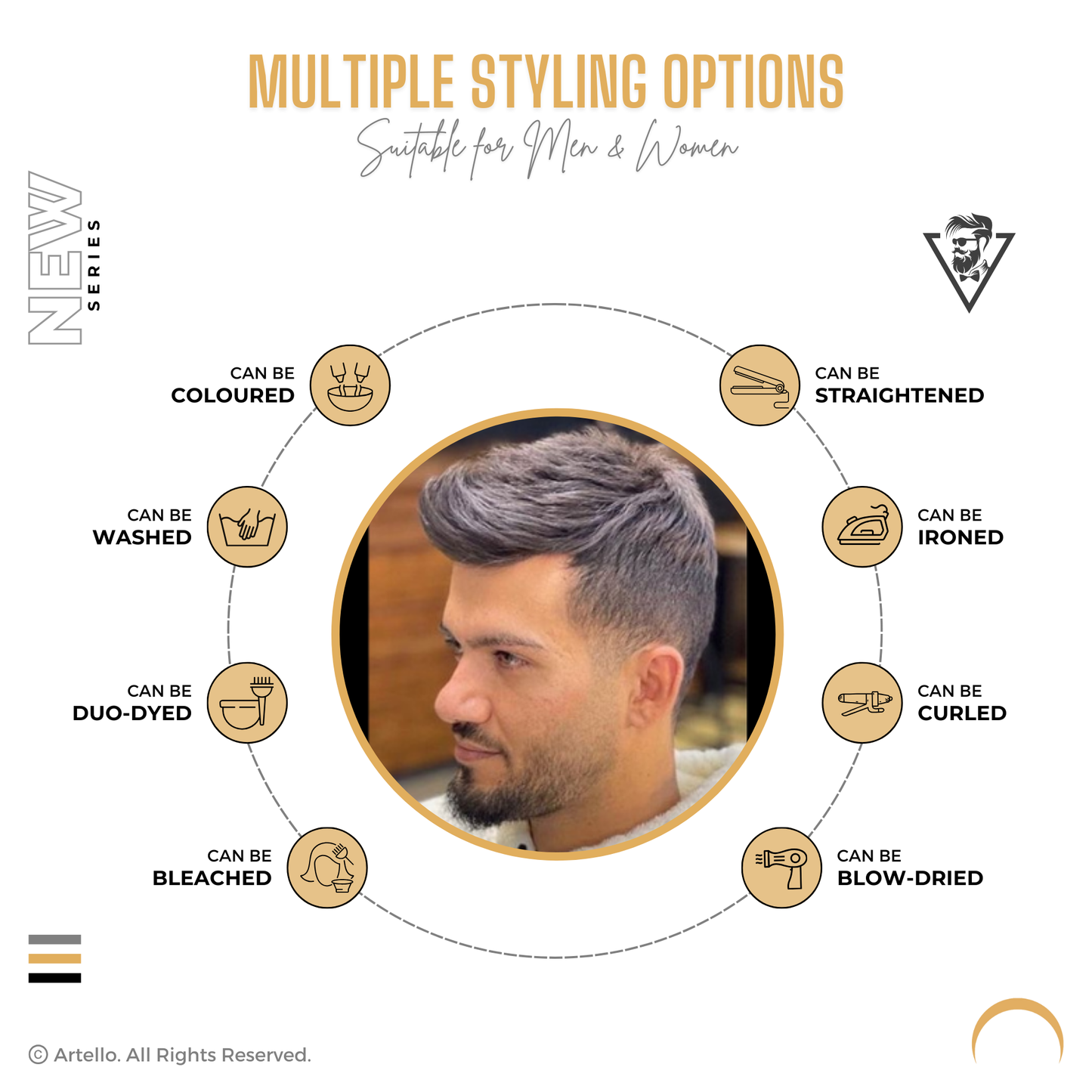 Artello SILK MIRAGE Smart Hair Patch for Men