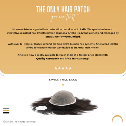 Artello SWISS FULL LACE Hair Patch for Men
