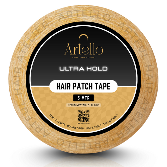 Artello® Long Hold Double-Sided Yellow Tape for Hair Patch / Wig