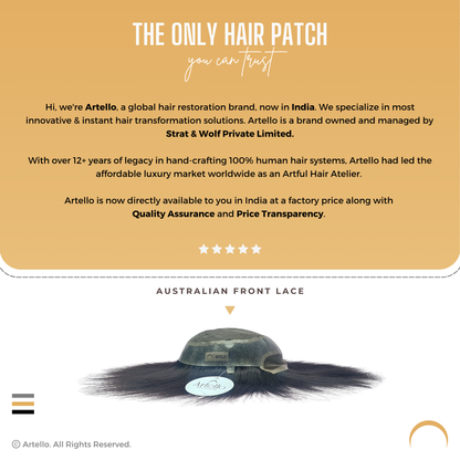 Artello AUSTRALIAN ULTRA THIN FRONT LACE Hair Patch for Men