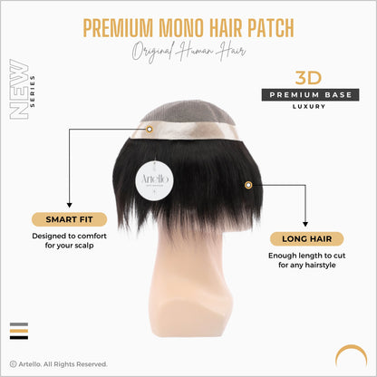Artello® PREMIUM MONO Smart Hair Patch for Men - ArtelloHair Patch